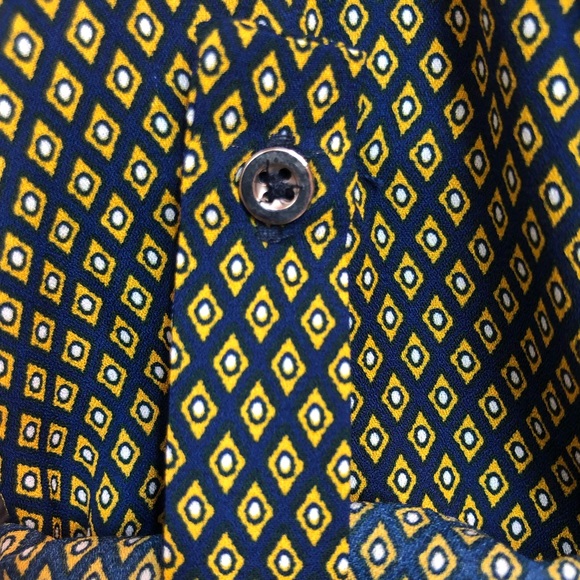 MERAKI Crisscross V-neck three quarter sleeve blouse keyhole detail back small - Picture 13 of 13